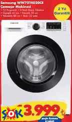 SAMSUNG WW70T4020CE ÇAMAŞIR MAKİNESİ